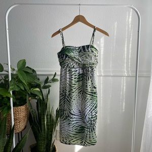Soma Tropical Palm Leaves Aloha Hawaii Built In Bra Mini dress